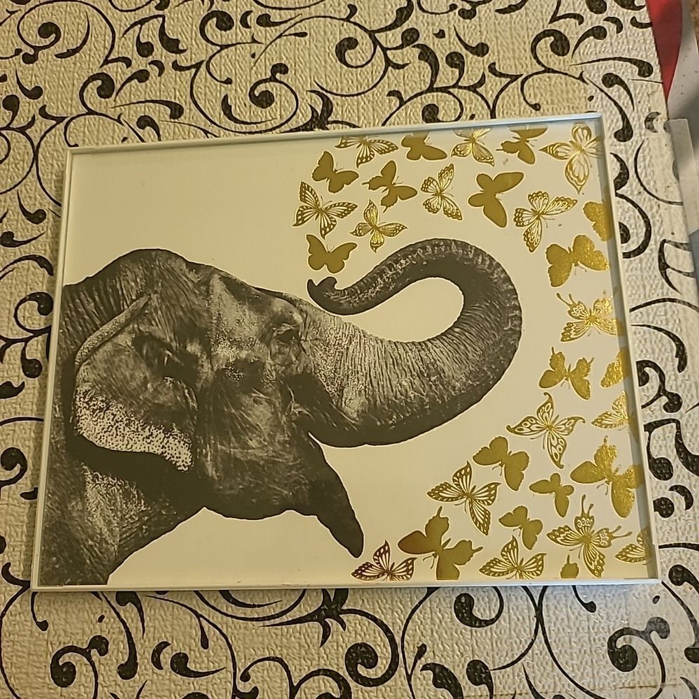 Elephant with Butterflies Picture